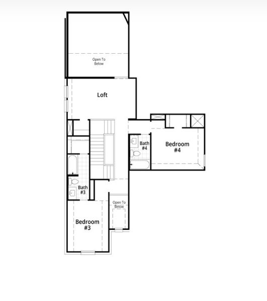 2D floor plan layout for the Griffith by Highland Homes in Midline, Webster, TX (Image 19).
