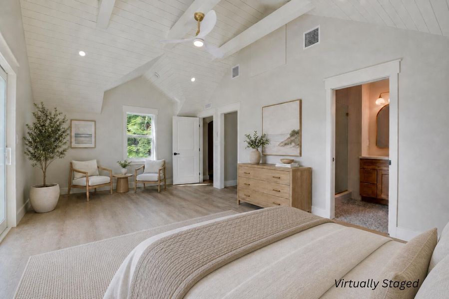 Virtually Staged Primary Bedroom