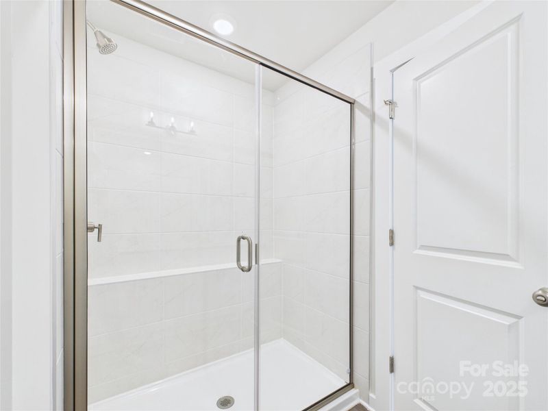 Primary shower with tile Primary shower with tile