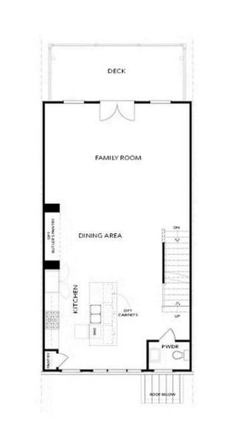 2D floor plan layout of this home in Townes 333, Peachtree Corners, GA (Image 6).