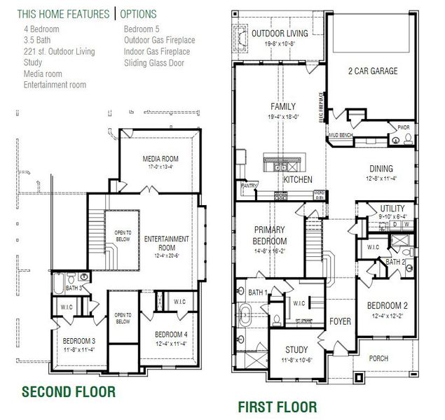 2D floor plan layout of this home in The Grove Frisco, Frisco, TX (Image 2). 2D floor plan layout of this home in The Grove Frisco, Frisco, TX (Image 2).