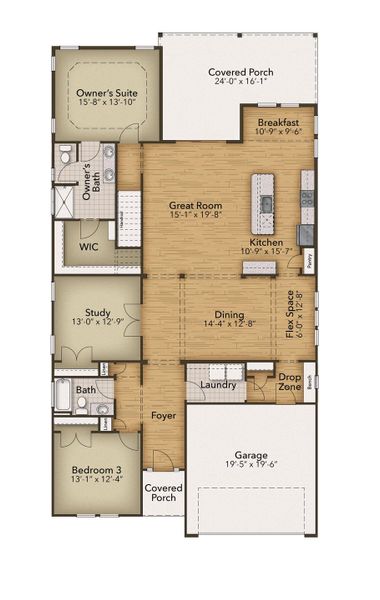 2D floor plan layout of this home in Waterbridge, Myrtle Beach, SC (Image 3). 2D floor plan layout of this home in Waterbridge, Myrtle Beach, SC (Image 3).