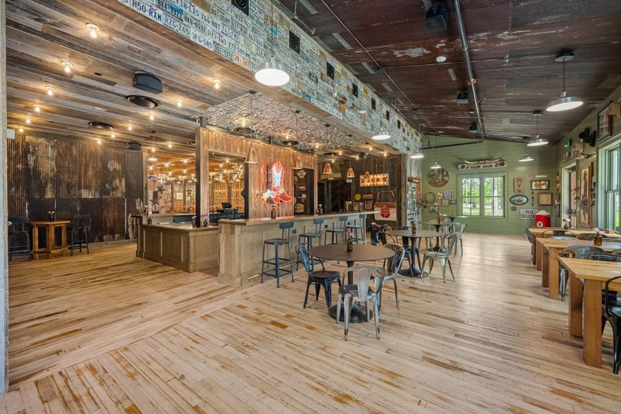 Inside the community Dance Hall.