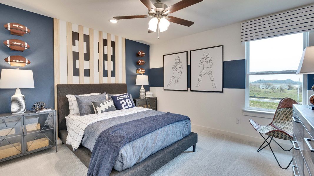 Representative furnished interior of a home built from the Meyerson by DRB Homes in Infinity Square, Kyle (Image 50).