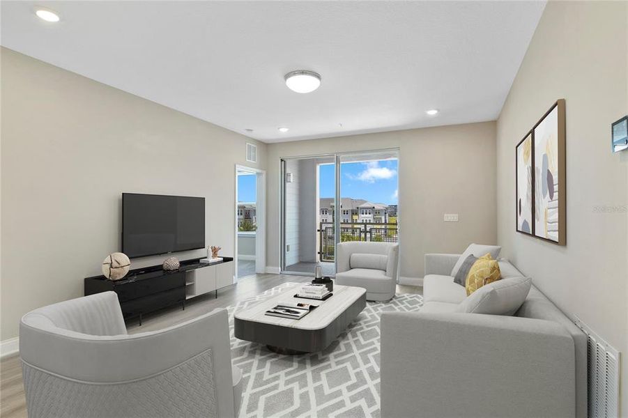 Furnished interior view inside a new home in Gatherings® of Lake Nona, Orlando (Image 4).