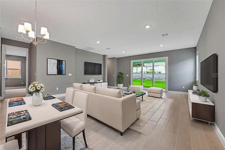 Furnished interior view inside a new home in Green Key Village, Lady Lake (Image 7). Furnished interior view inside a new home in Green Key Village, Lady Lake (Image 7).