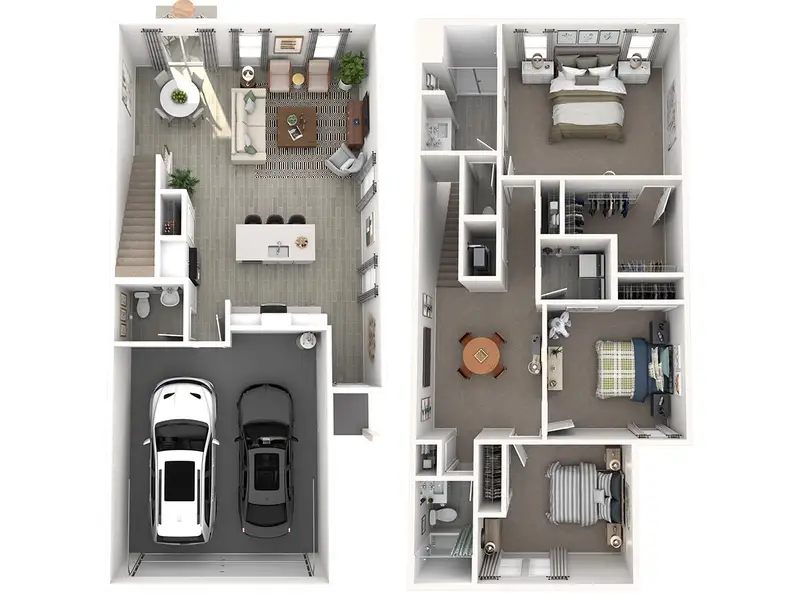 2D floor plan layout of this home in The District at Oakleaf - The Grove, Middleburg, FL (Image 3).