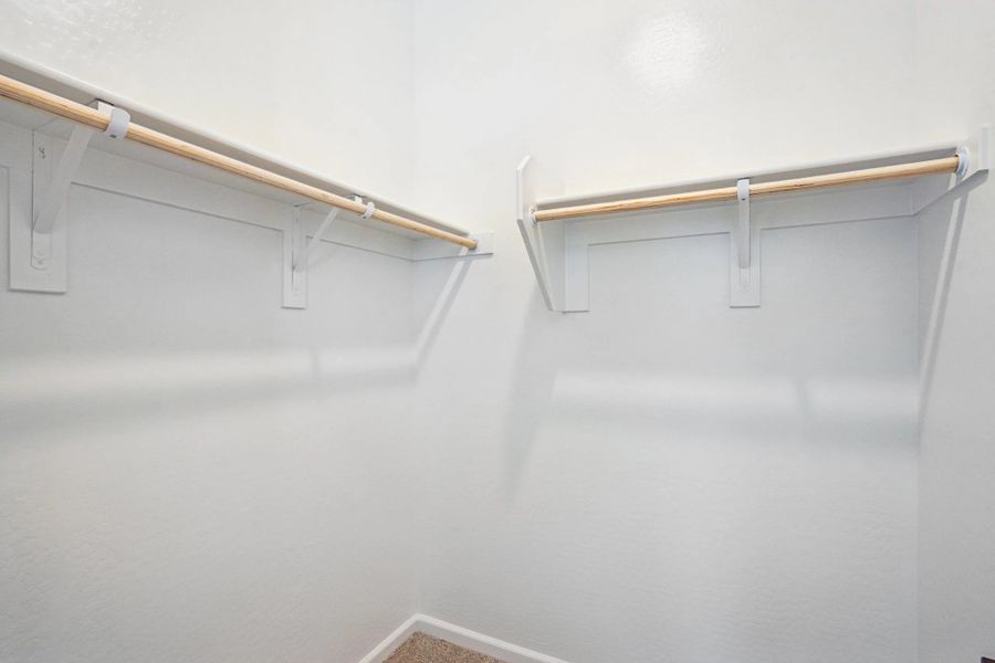 Secondary bedroom walk in closet