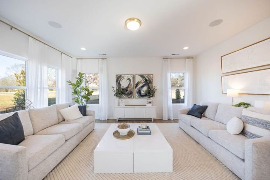Representative furnished interior of a home built from the Hudson by True Homes in Harpers Landing, Walkertown (Image 6).