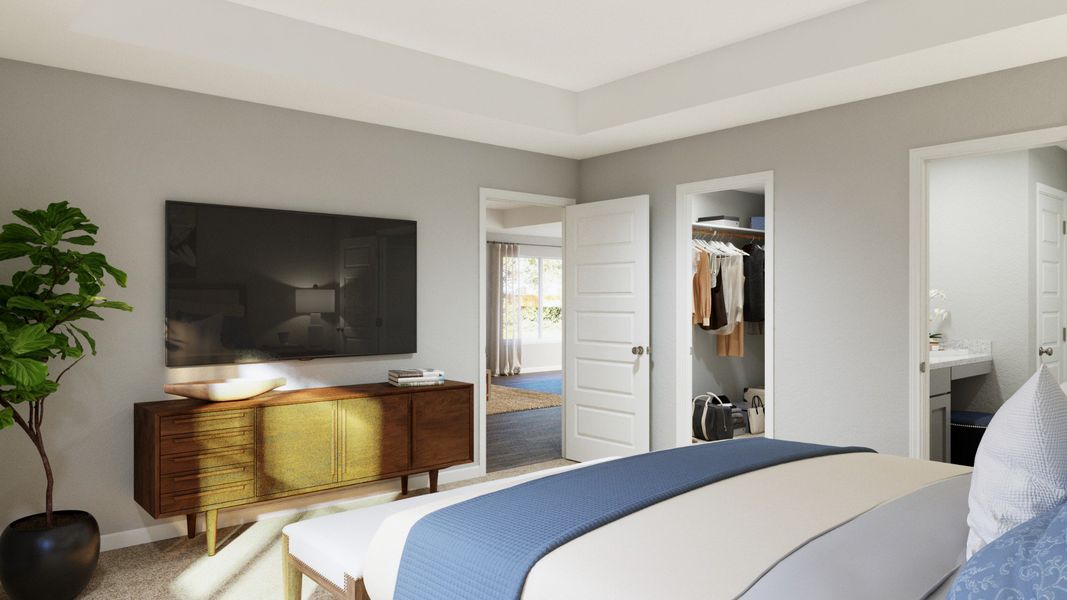 Representative furnished interior of a home built from the The Palermo by Legend Homes in Granger Pines, Conroe (Image 11).