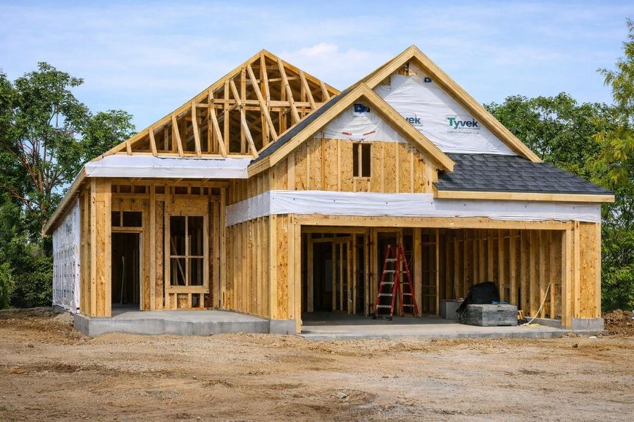 In-progress construction of a new home in The Woodlands Hills, Willis, TX (Image 18).