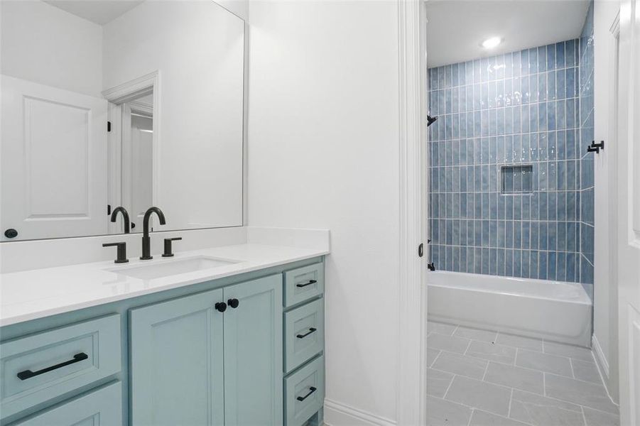 Furnished interior view inside a new home in , Aledo (Image 10).