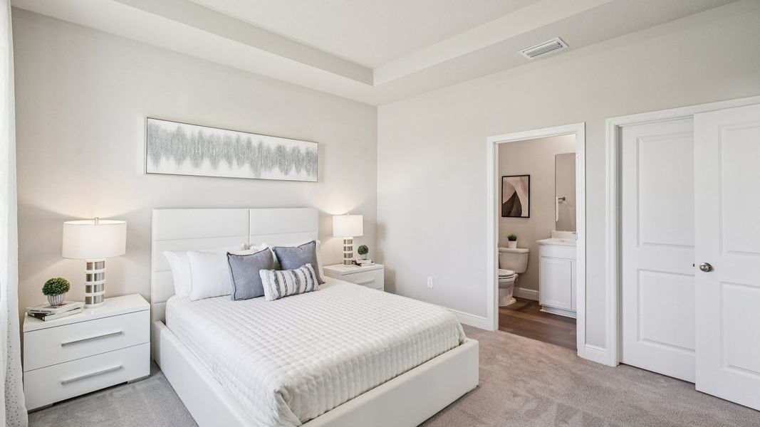 Furnished interior view inside a new home in Deerbrook, Land O' Lakes (Image 32). Furnished interior view inside a new home in Deerbrook, Land O' Lakes (Image 32).