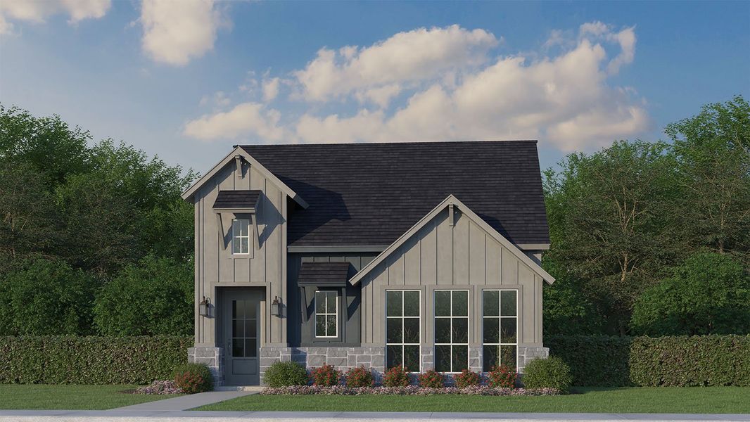 Plan 1451 Elevation F w/ Stone Plan 1451 Elevation F w/ Stone