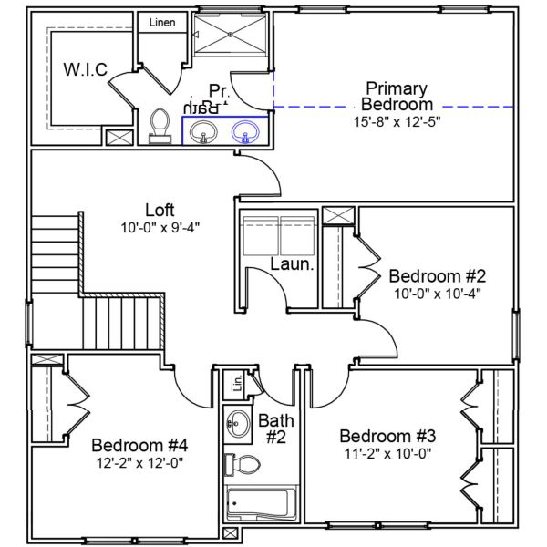 2D floor plan layout of this home in Bluefield, Lexington, SC (Image 4). 2D floor plan layout of this home in Bluefield, Lexington, SC (Image 4).