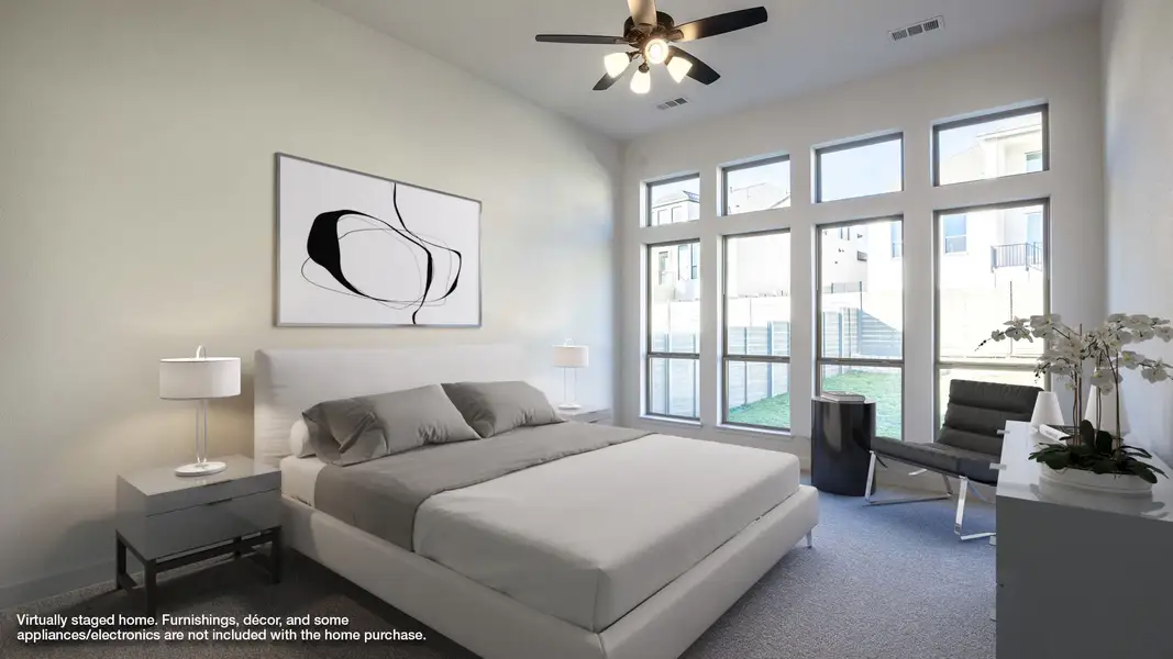 Furnished interior view inside a new home in Wolf Ranch 56', Georgetown (Image 4).