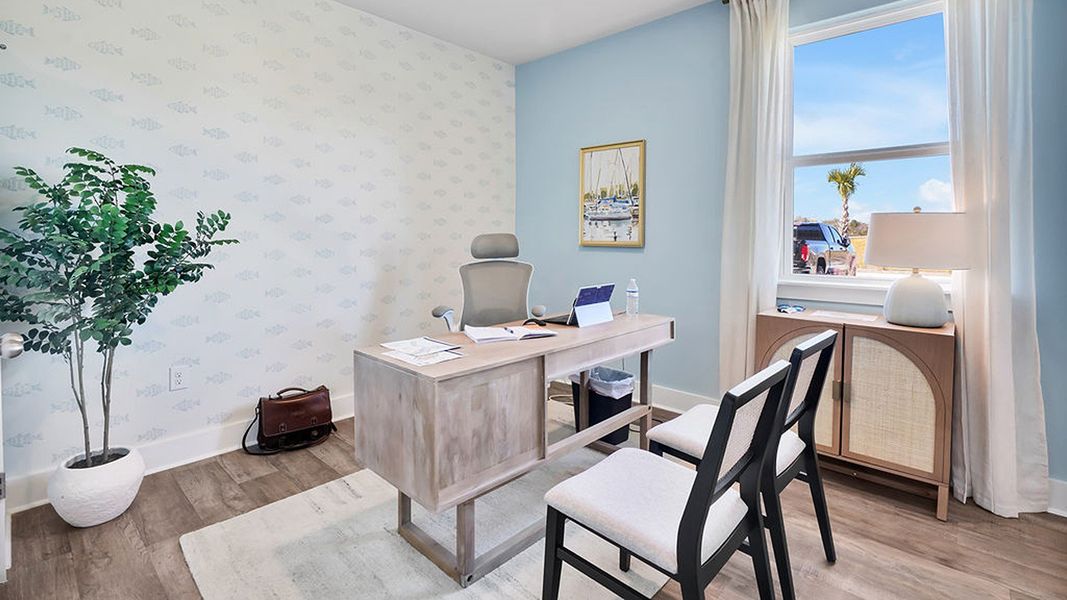 Furnished interior view inside a new home in Indigo Preserve, Leland (Image 19).