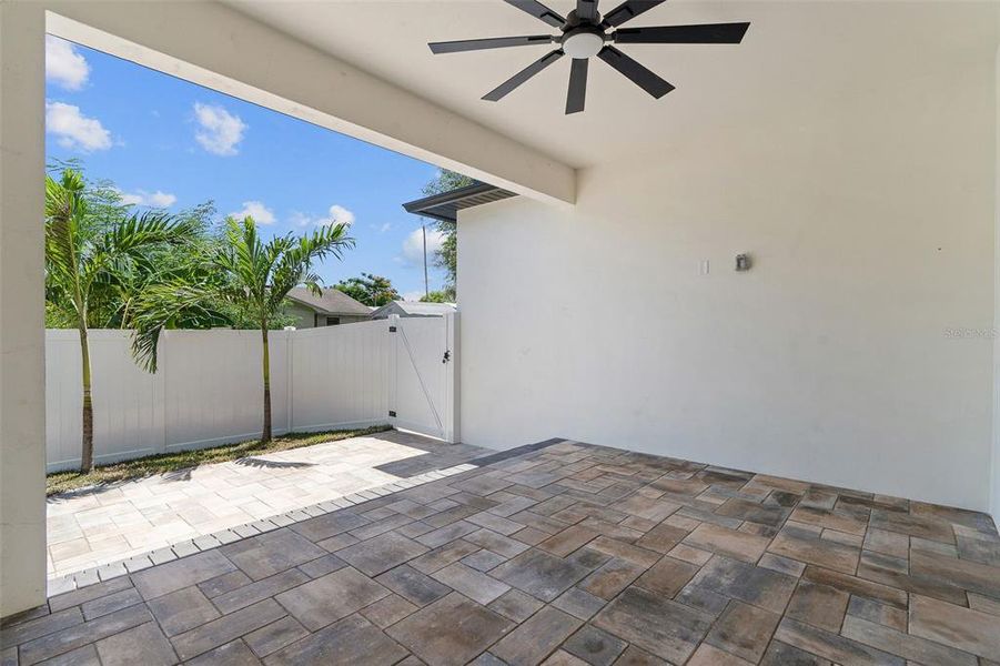 Exterior details and patio area of a home in , Tampa (Image 4). Exterior details and patio area of a home in , Tampa (Image 4).