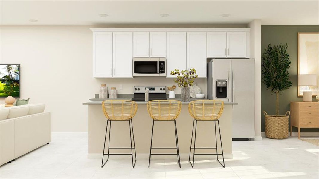 Furnished interior view inside a new home in EverBe, Orlando (Image 4). Furnished interior view inside a new home in EverBe, Orlando (Image 4).