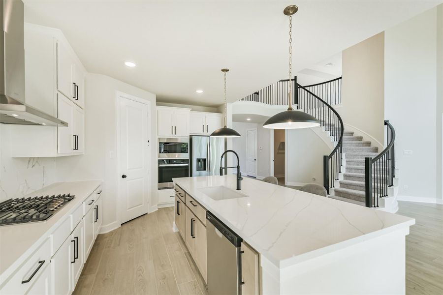 Furnished interior view inside a new home in The Woodlands Hills – 55', Willis (Image 31).