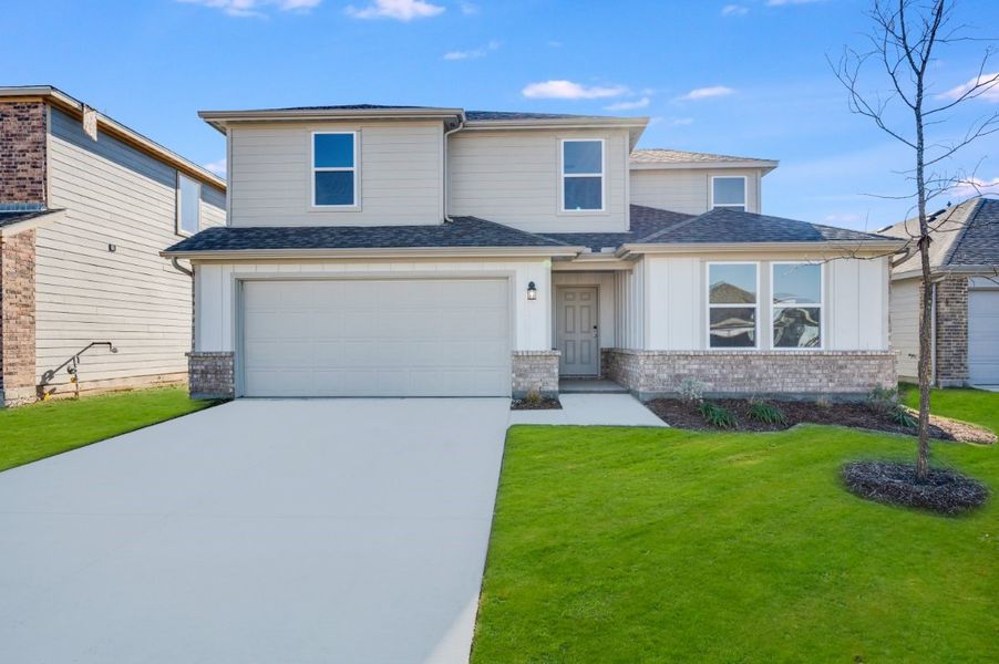 Representative exterior photo of a completed home built from the Starboard by Taylor Morrison in River Ridge, Crandall, TX (Image 2).