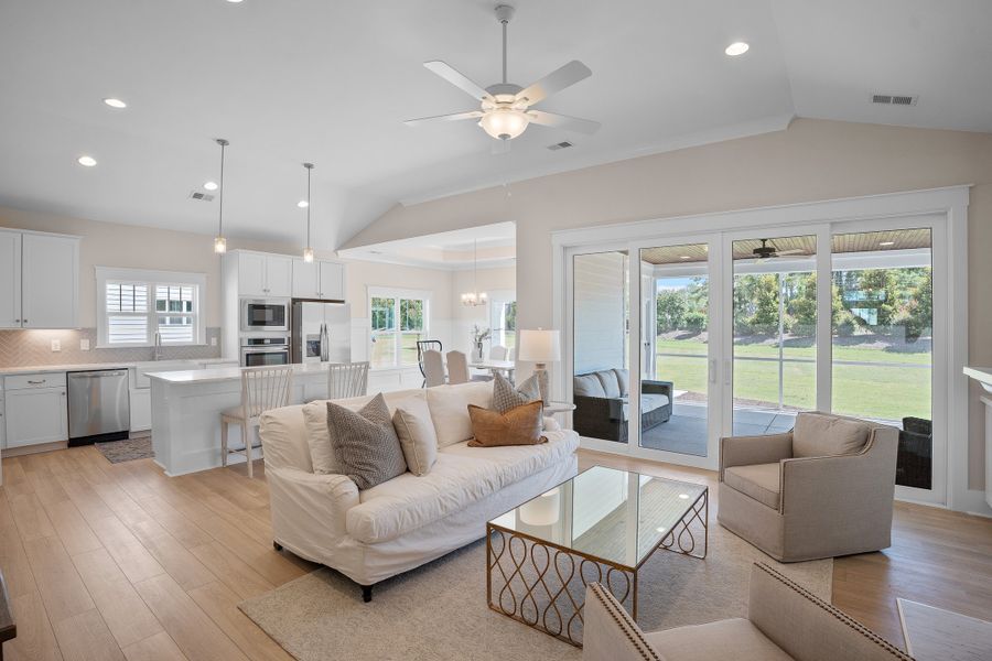 Representative furnished interior of a home built from the Claremont by Bill Clark Homes in The Sanctuary at Sunset Beach, Sunset Beach (Image 5). Representative furnished interior of a home built from the Claremont by Bill Clark Homes in The Sanctuary at Sunset Beach, Sunset Beach (Image 5).