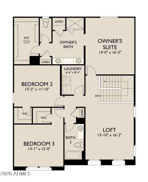 Upstairs Floorplan