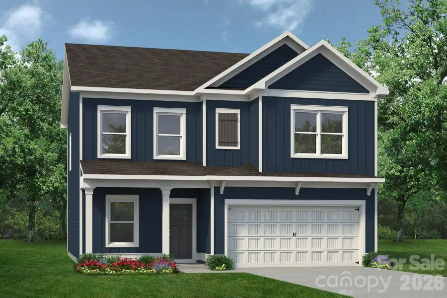 Front exterior of a new home in Sunset Meadows, Charlotte, NC, highlighting curb appeal (Image 1). Front exterior of a new home in Sunset Meadows, Charlotte, NC, highlighting curb appeal (Image 1).