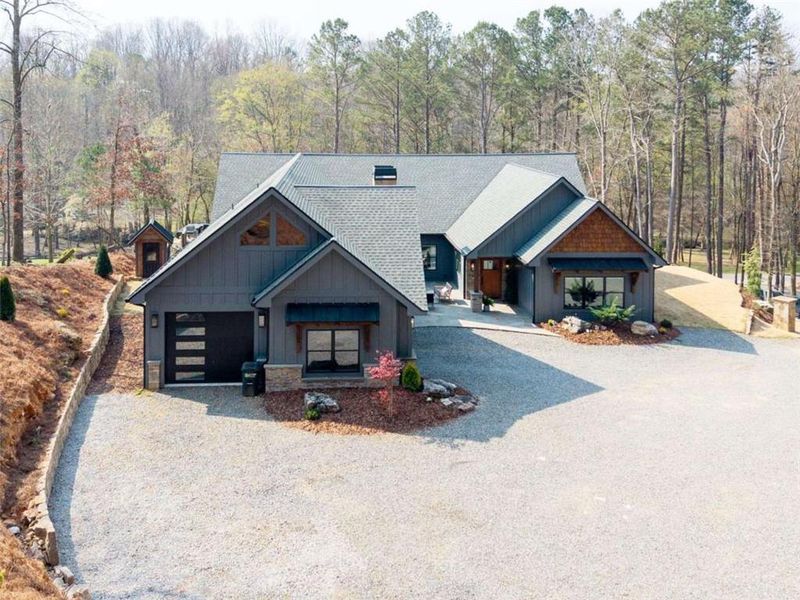 Front exterior of a new home in , Ellijay, GA, highlighting curb appeal (Image 28).