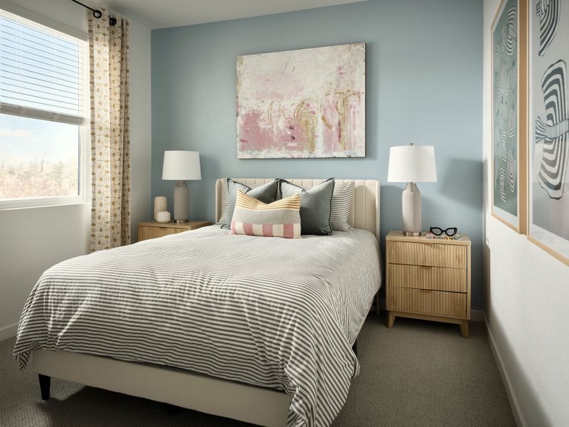 Representative furnished interior of a home built from the Contour Three by Brookfield Residential in Uplands, Westminster (Image 16).