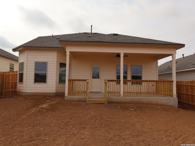 Exterior details and patio area of a home in Agave, San Antonio (Image 24).