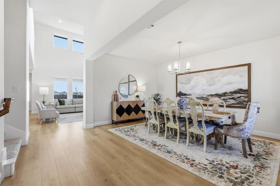 Looking into Family room from the formal Dining