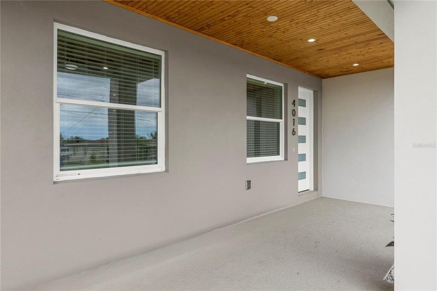 Exterior details and patio area of a home in , Holiday (Image 4). Exterior details and patio area of a home in , Holiday (Image 4).