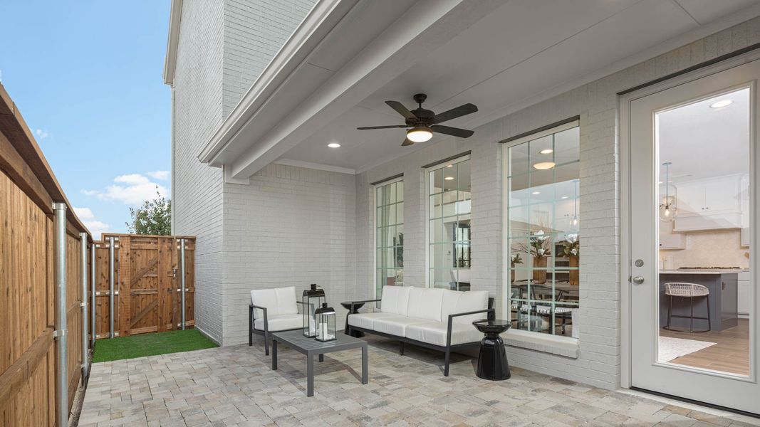 Exterior details and patio area of a home in The Parks at Wilson Creek, Celina (Image 4).