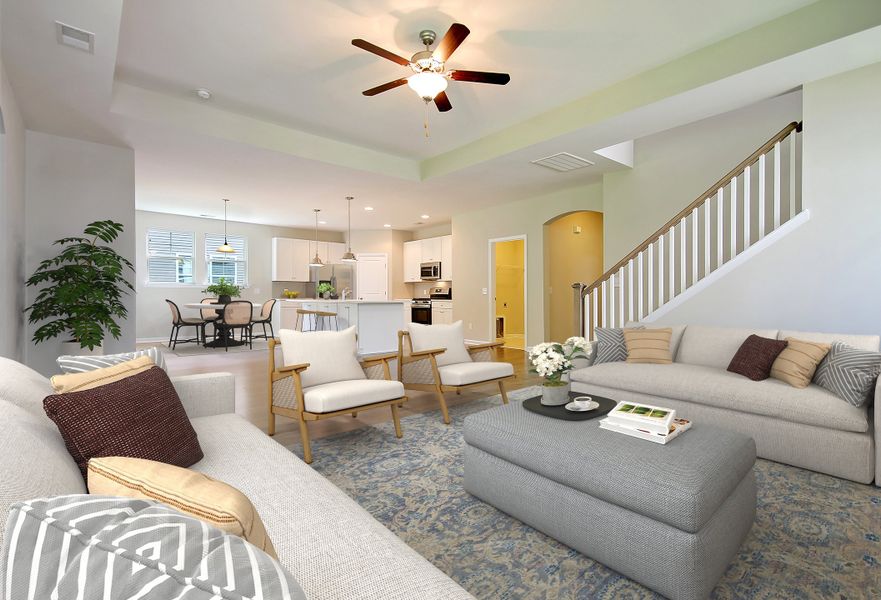 Representative furnished interior of a home built from the Grant by Hunter Quinn Homes in Charleston County Homes, North Charleston (Image 6).