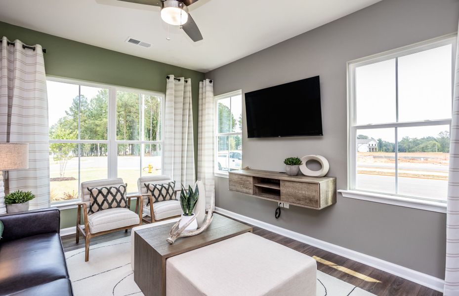 Furnished interior view inside a new home in Exchange at 401, Raleigh (Image 10).