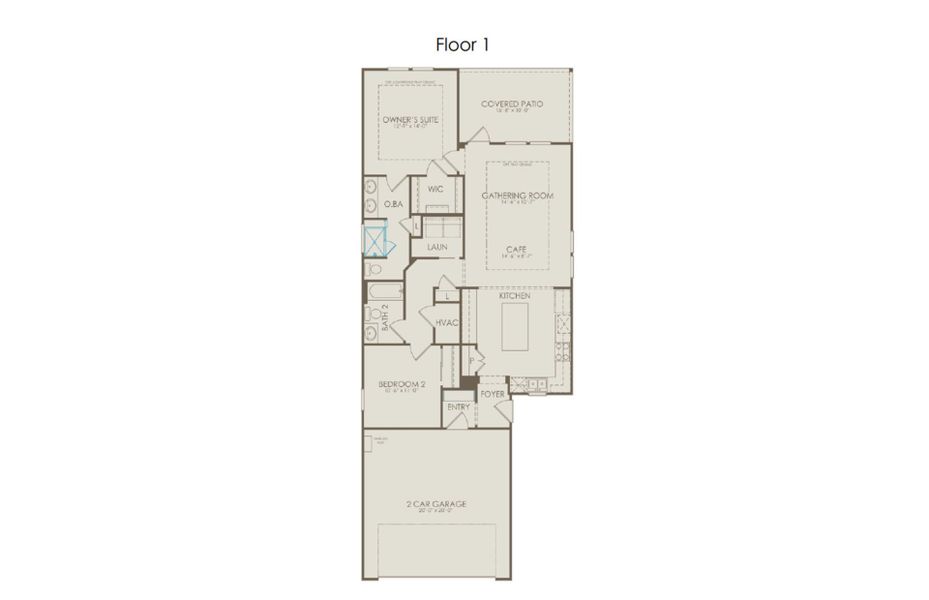 2D floor plan layout of this home in Del Webb at Legacy Hills, Celina, TX (Image 4). 2D floor plan layout of this home in Del Webb at Legacy Hills, Celina, TX (Image 4).