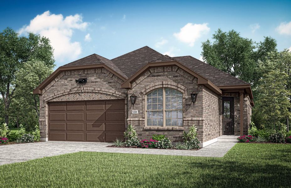 Representative exterior photo of a completed home built from the Messina by Ladera Texas in Ladera at Tavolo Park, Fort Worth, TX (Image 22). Representative exterior photo of a completed home built from the Messina by Ladera Texas in Ladera at Tavolo Park, Fort Worth, TX (Image 22).