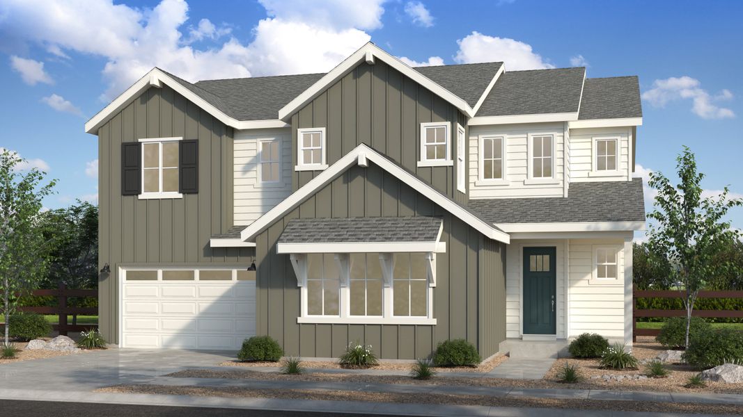 Representative exterior photo of a completed home built from the Keystone Plus by Taylor Morrison in Parterre, Thornton, CO (Image 18).
