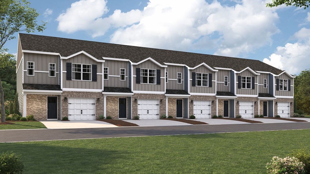 Representative exterior photo of a completed home built from the Altamont Townhome by D.R. Horton in Spring Lake Farms Townhomes, Knoxville, TN (Image 19). Representative exterior photo of a completed home built from the Altamont Townhome by D.R. Horton in Spring Lake Farms Townhomes, Knoxville, TN (Image 19).