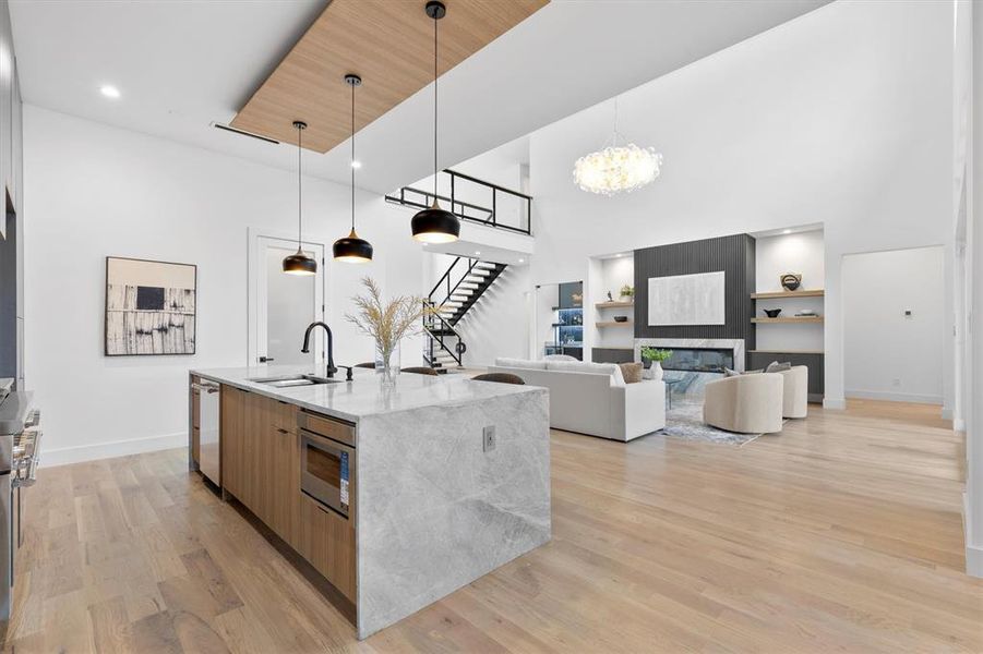 Furnished interior view inside a new home in , Dallas (Image 5).