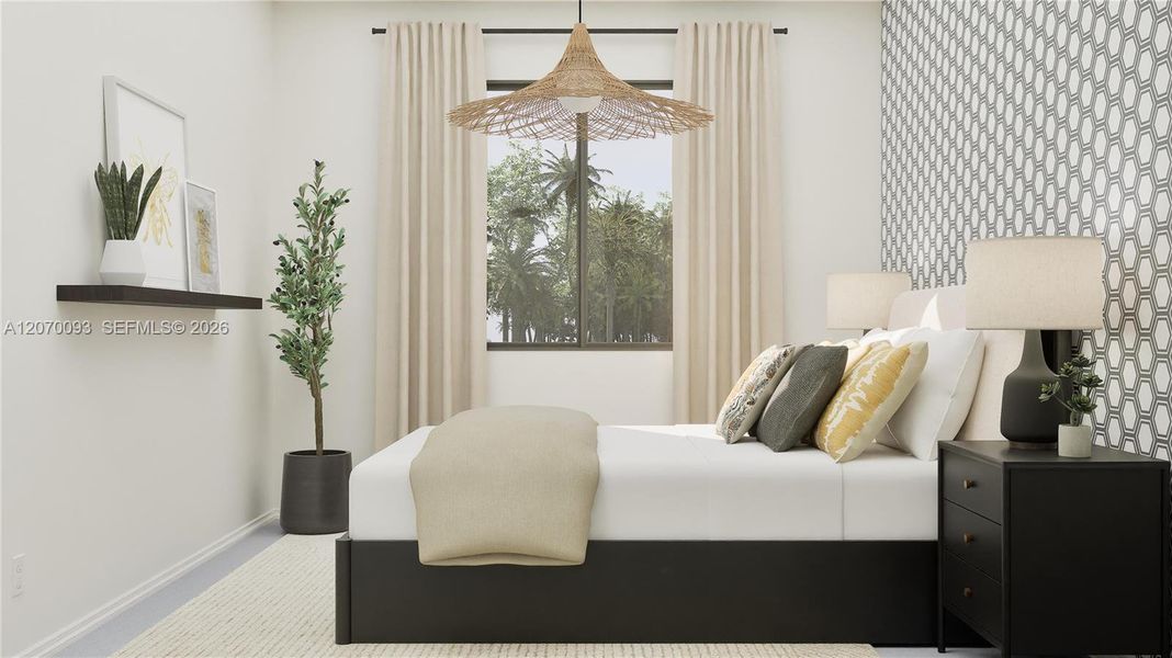 Furnished interior view inside a new home in Coral Breeze, Miami (Image 10).