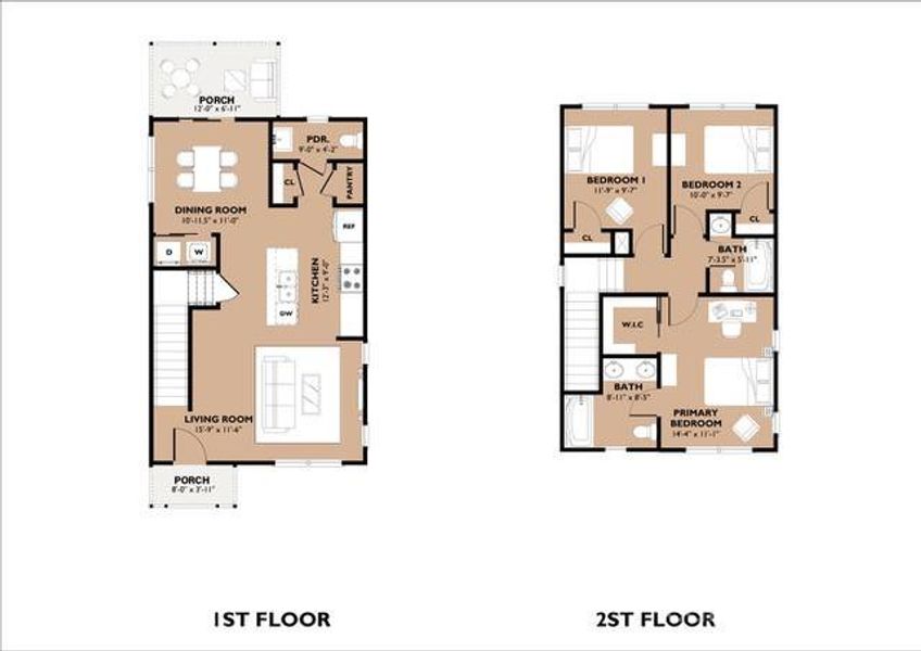 2D floor plan layout of this home in , Asheville, NC (Image 5).
