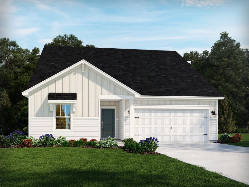 Representative exterior photo of a completed home built from the Carolina by Meritage Homes in Creekside Point, Little River, SC (Image 3).