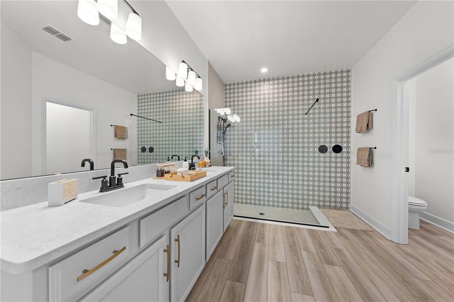 Furnished interior view inside a new home in Eden at Crossprairie, St. Cloud (Image 52).