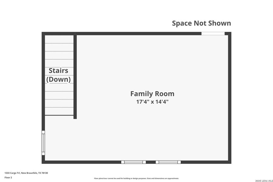 2D floor plan layout of this home in Sky Ranch, New Braunfels, TX (Image 4).
