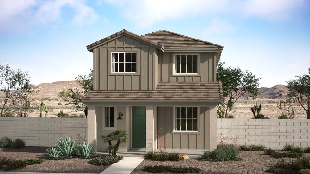 Farmhouse Elevation | Marquee | Solvida at Estrella | New Homes in Goodyear, AZ | Landsea Homes