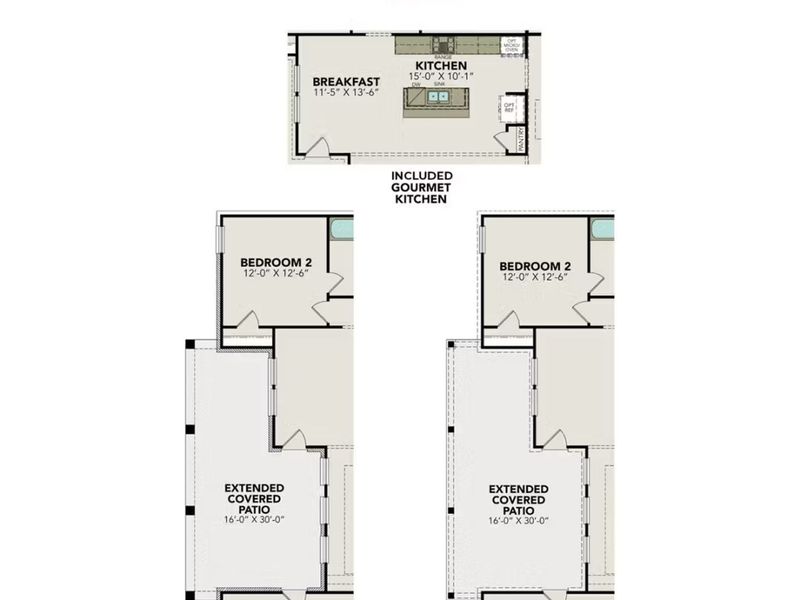 2D floor plan layout of this home in Potranco Oaks, Castroville, TX (Image 4).