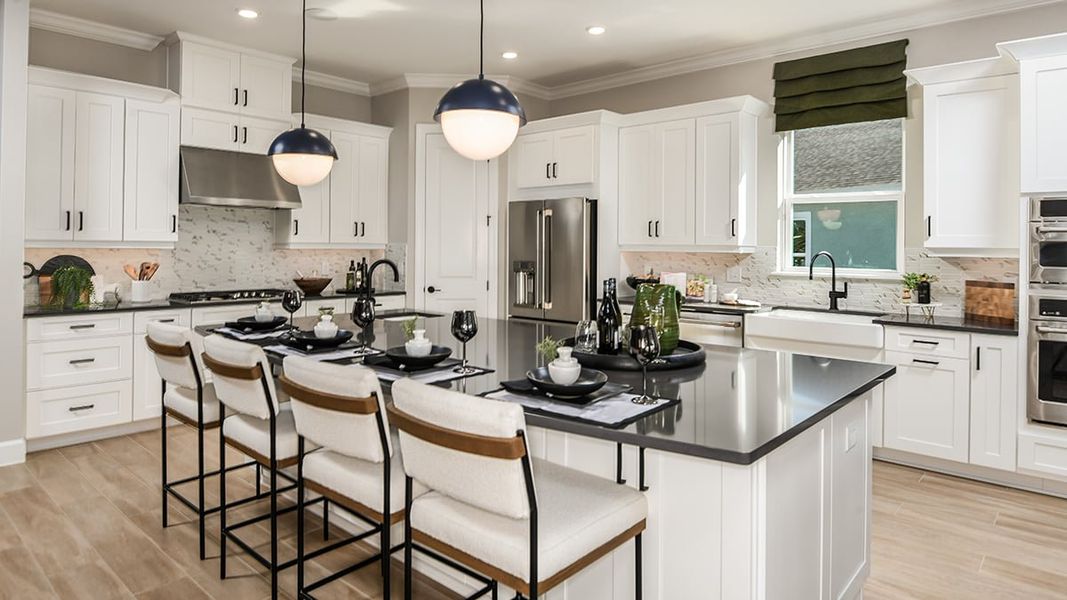 Representative furnished interior of a home built from the Pallazio by Taylor Morrison in Esplanade at McKinnon Groves, Winter Garden (Image 5).