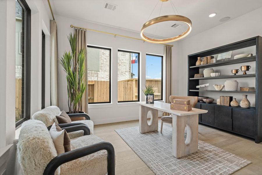 Furnished interior view inside a new home in Legacy Prairie at Katy Court 60', Katy (Image 14).